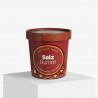 Personalized ice cream tub with lid with logo and design of Salz Blumen