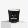 Printed soup cup with 'Gourmetfleisch' logo and design