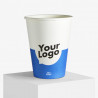 350 ml biodegradable single wall paper cup with logo
