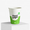 BIO + FSC-certified single wall paper cup 240 ml with logo