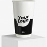 Customised 450 ml double wall paper cup with glossy surface