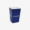 Branded blue 0,65L popcorn box with logo of 'Hyundai'