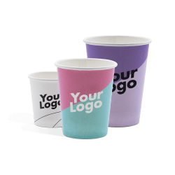 Express single wall paper cups with digital print